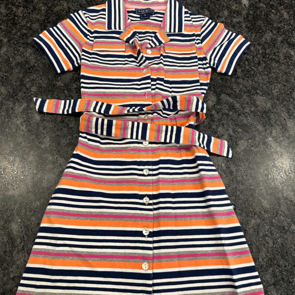 NWT Girls Tooby Doo New York Striped Dress with Belt - size 8